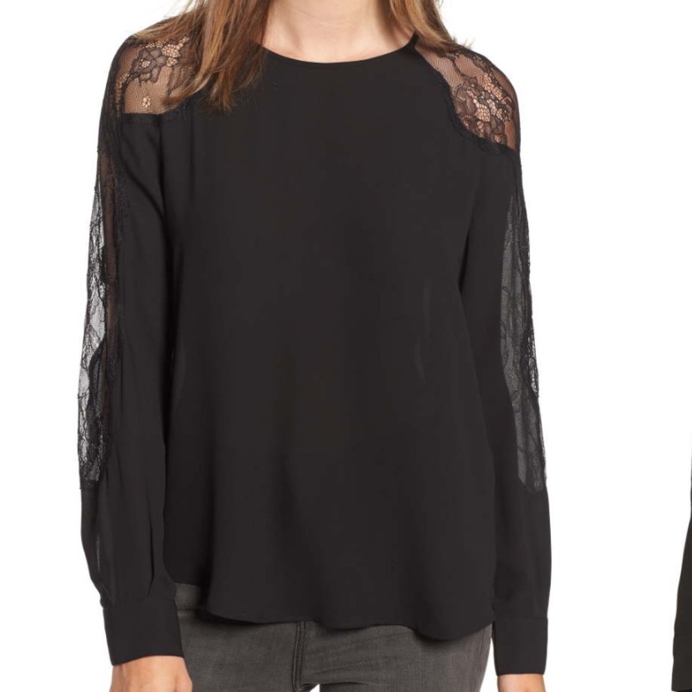 Chelsea28 Lace Inset Blouse